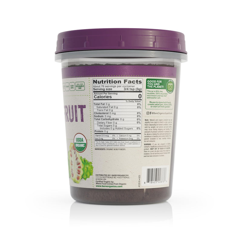 [Australia] - BareOrganics Noni Fruit Powder, 8 Ounce 