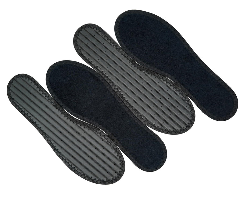 [Australia] - Happystep Cotton Terry Cloth Insoles, Barefoot Shoe Inserts, Sweat Absorption, Odor Control, Moisture-Wicking, Washable and Reusable, Zero Drop Shoe Insoles, 2 Pairs of Black (Women Size 8) Women Women Size 8 