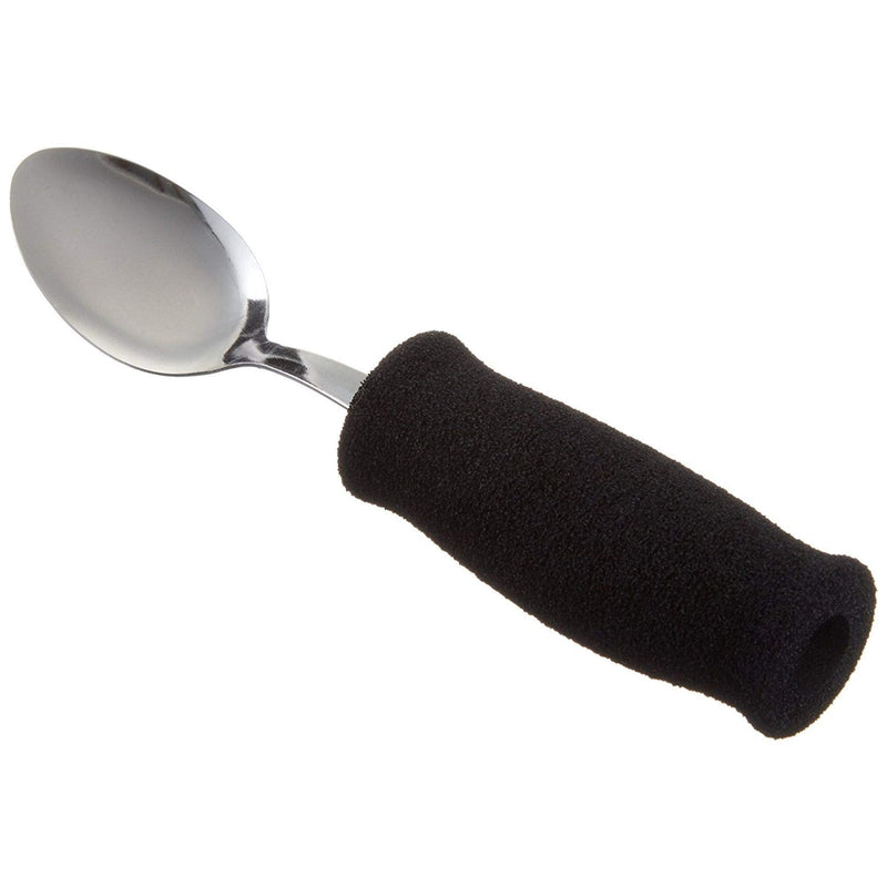 [Australia] - Sammons Preston Deluxe Built-Up Handle Adaptive Grip Tablespoon 6.5" Long, Stainless-Steel Easy-Hold Utensil with Removable Soft Molded Foam Grip, Adaptive Utensil for Those with Arthritis & Weak Grip 