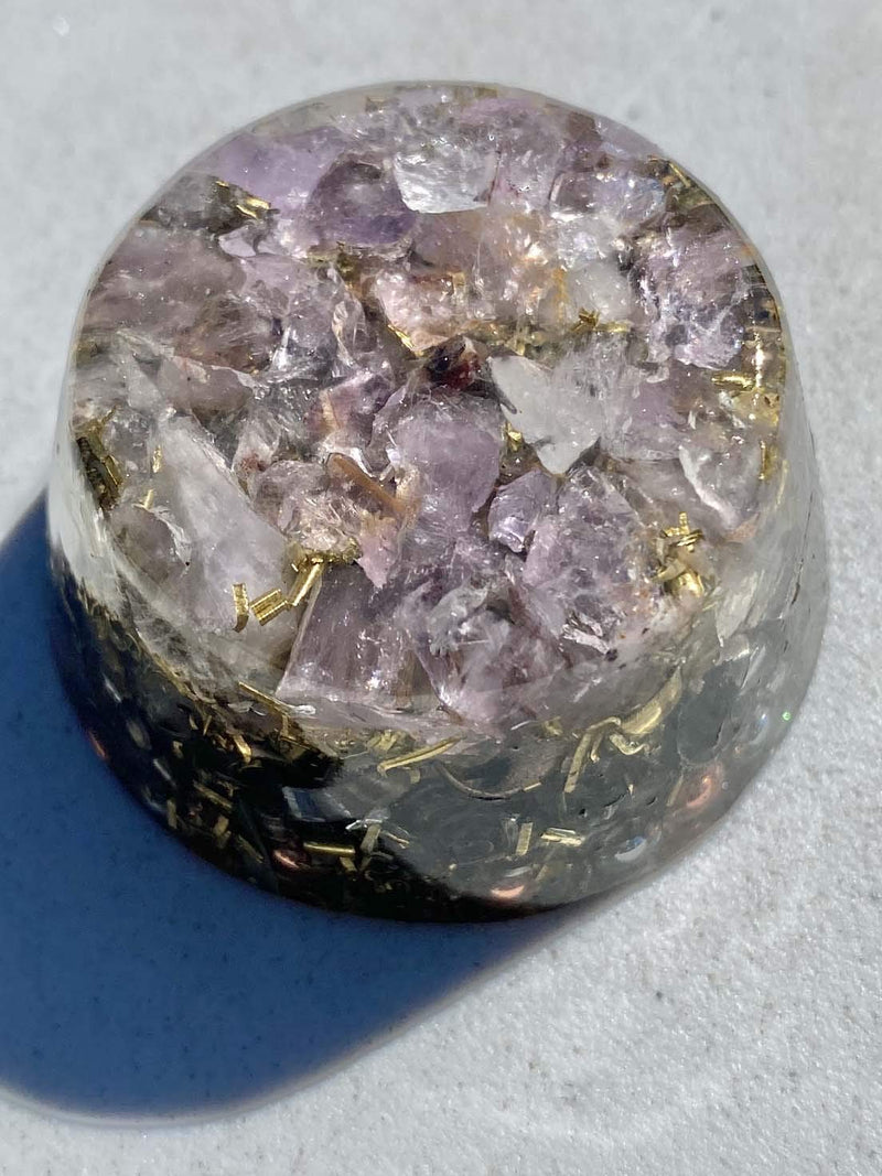 [Australia] - Amethyst, Ametrine Orgone Generator Energy Accumulator 528Hz/7.83Hz/Advance Harmonics Many Beautiful Ingredients and Colors!! (Amethyst, Ametrine) Amethyst, Ametrine 