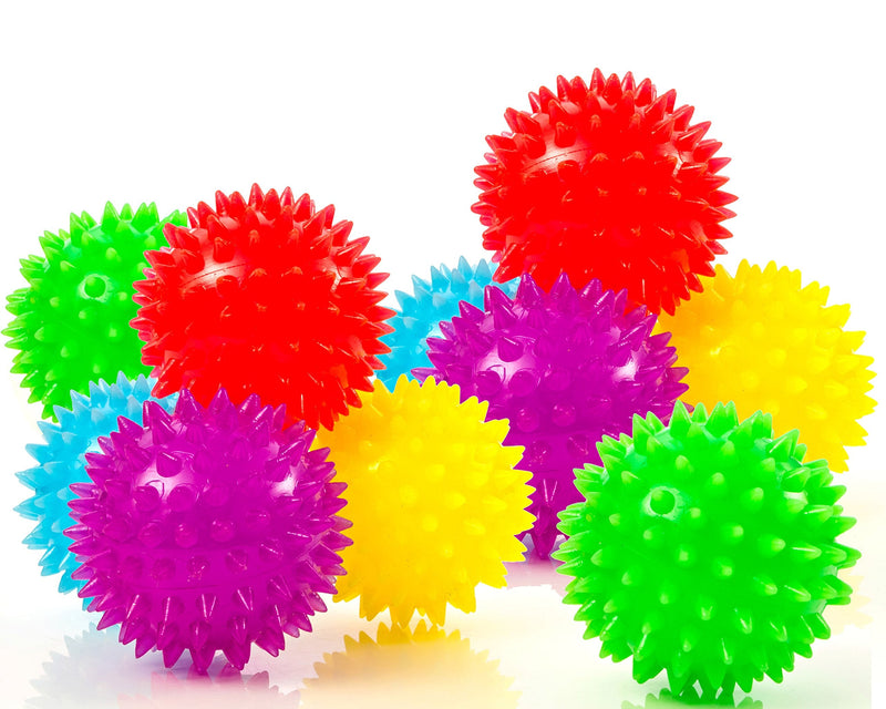 [Australia] - IMPRESA 10-Pack of Spiky Sensory Balls - Squeezy and Bouncy Fidget Toys/Sensory Toys - BPA/Phthalate/Latex-Free 
