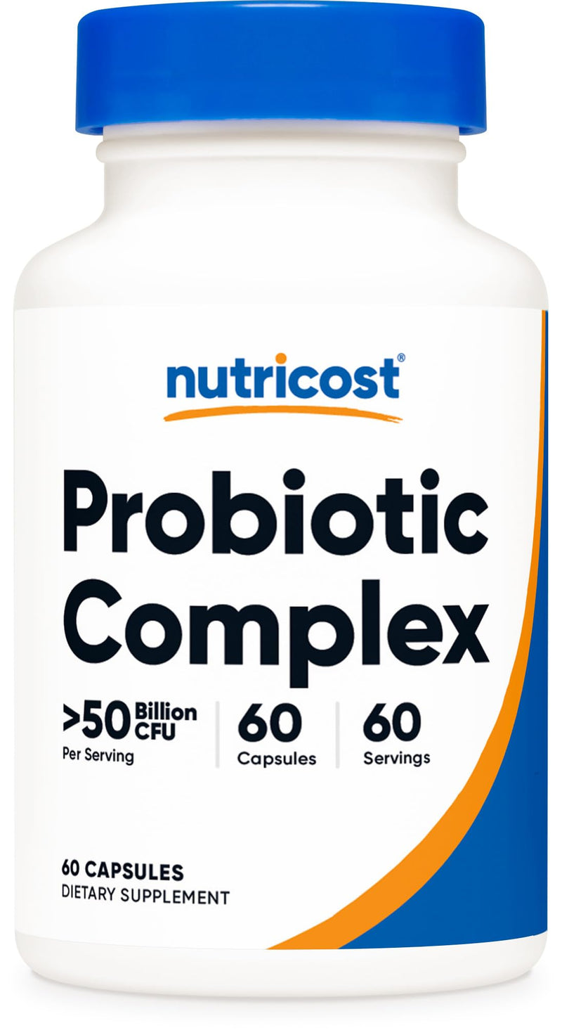 [Australia] - Nutricost Probiotic Complex - 50 Billion CFU, 60 Capsules - Probiotic for Men and Women - Vegetarian Capsules, Non-GMO, Gluten Free 60 Count (Pack of 1) 