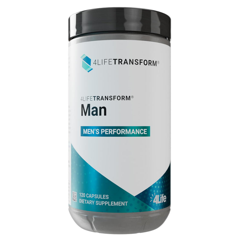 4Life Transform Man Men's Health Vitality Supplement, 120 Veggie Capsules | L-Citrulline, Vitamin D, Korean ginseng, Nitric oxide support, Mens vitality, Energy Levels, Citrus, Endocrine wellness