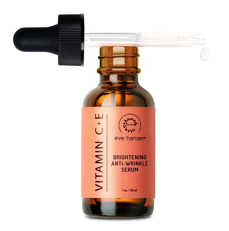 Eve Hansen Vitamin C Serum for Face - Facial Serum with Hyaluronic Acid, Vitamin E and Aloe Vera 1 oz - for softer, smoother, and more refined Skin 1 Fl Oz (Pack of 1)