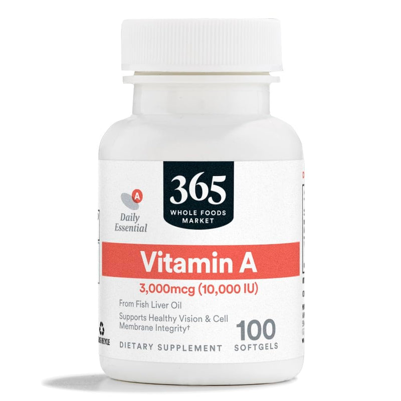 [Australia] - 365 by Whole Foods Market, Vitamin A 10,000 IU, 100 CT 100 Count (Pack of 1) 
