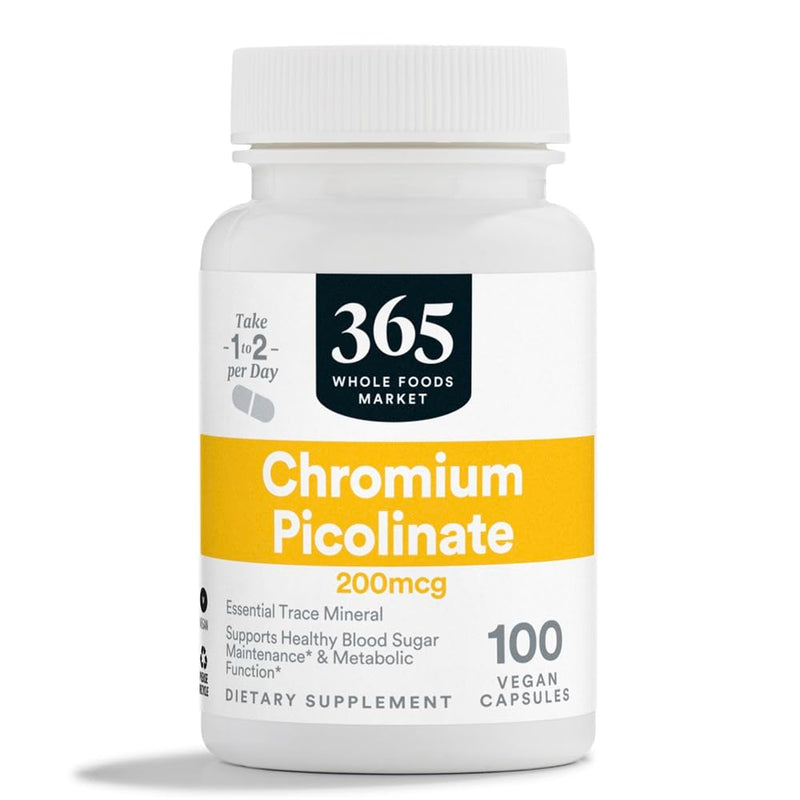 [Australia] - 365 by Whole Foods Market, Chromium Picolinate 200 MCG, 100 CT 100 Count (Pack of 1) 