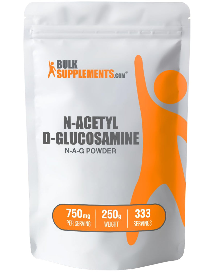 [Australia] - BulkSupplements.com N-Acetyl Glucosamine Powder - NAG Powder, Glucosamine 750mg, Glucosamine Supplement - Glucosamine Powder, Gluten Free, 750mg of per Serving, 250g (8.8 oz) (Pack of 1) 333 Servings (Pack of 1) 