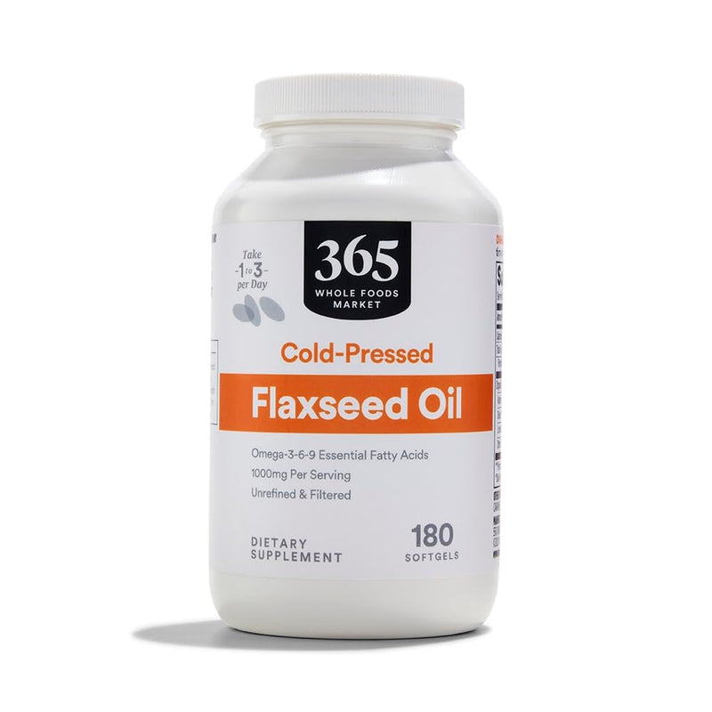 [Australia] - 365 by Whole Foods Market, Flax Seed Oil, 180 Count 