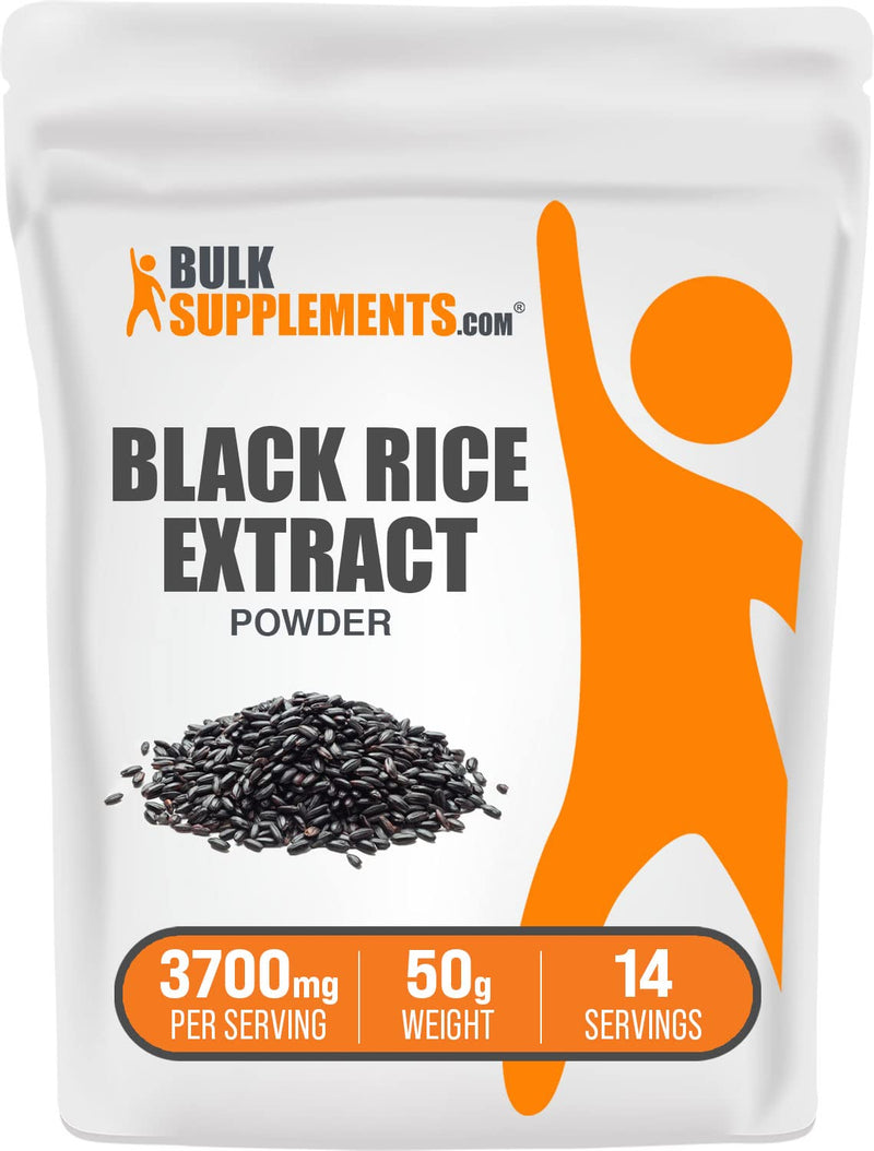 [Australia] - BulkSupplements.com Black Rice Extract Powder - Black Rice Supplement, Black Rice Powder - Gluten Free Supplement, 3700mg per Serving, 50g (1.8 oz) (Pack of 1) 1.8 Ounce (Pack of 1) 