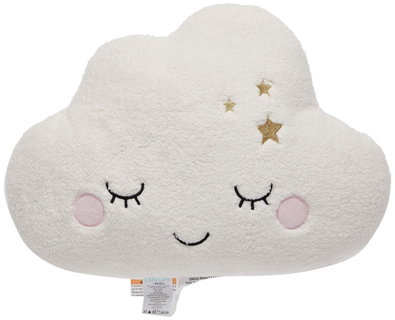[Australia] - Little Love by NoJo - Plush Cloud Shaped Decorative Pillow, Decorative Nursery Pillow, Playroom Décor, Cute Throw Pillows, White, 1 Count (Pack of 1) Cloud - White 1 Count (Pack of 1) 