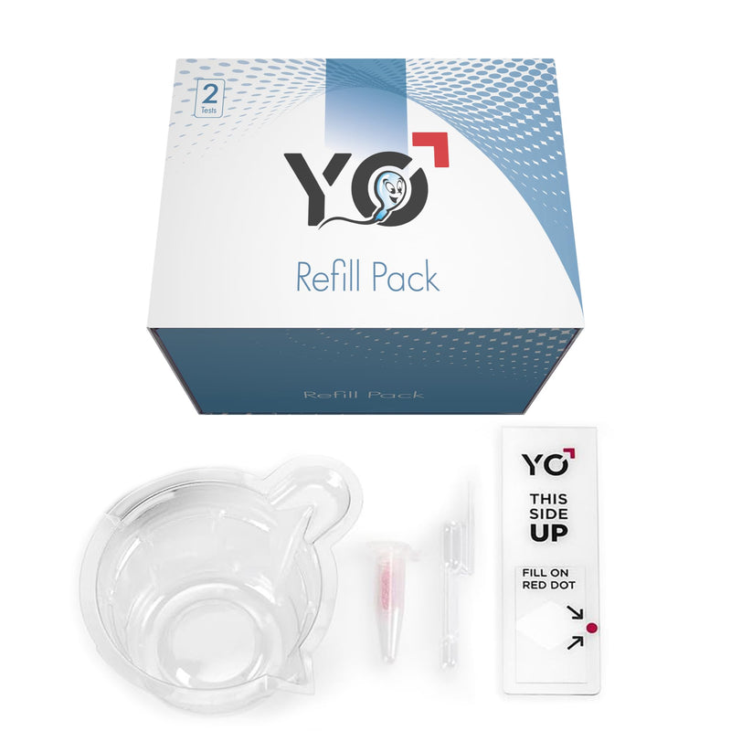 [Australia] - Refill Kit | 2 Additional Tests for YO Home Sperm Test | Motile Semen Analysis | YO Testing Device NOT Included - Refill Pack Only | Choose: 4 Pack, 2 Pack 2 Count (Pack of 1) 