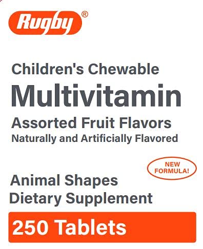 [Australia] - 370923 Animal Shapes Children's Chewable Vitamin Tablet, Compare To Flintstones (250 Count) (1 Pack) 