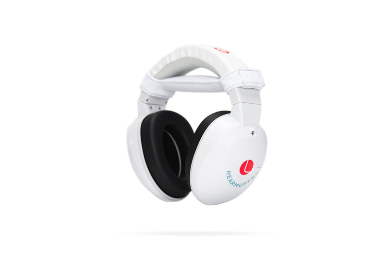 [Australia] - Lucid Audio HearMuffs Baby Hearing Protection (Over-The-Ear Sound Protection Ear Muffs Infant/Toddler/Child), One size, White 