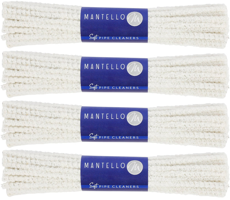 [Australia] - Mantello Pipe Cleaners (176 Pack- Soft Bristle) - 6 Inch, 100% Cotton, Steel Wire Pipe Cleaners for Pipe Smoking- Pipe Cleaners Bulk for Glass Tobacco Pipe, White Pipe Cleaners Craft Supplies 