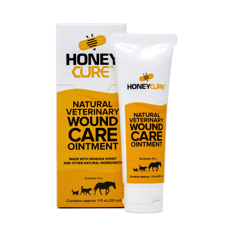 Natural Veterinary Ointment for Wound Care, Manuka Honey, for Dogs, Cats, & Horses, 1oz. Tube 1 Oz. - PawsPlanet Australia