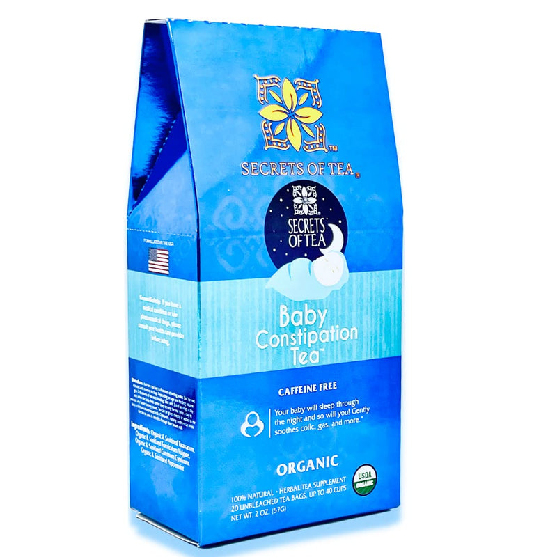 [Australia] - Secrets Of Tea Baby Constipation Relief Tea - Natural USDA Organic Caffeine Free - Tea for Baby Colic, Gas,and Acid Reflux - Up to 80 Servings -20 Count(1 Pack) 
