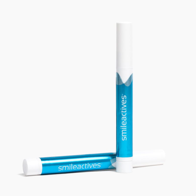 [Australia] - Smileactives Teeth Whitening Pen for White Smile, Fast Tooth Whitener and Stain Remover with Precision Brush Tip, Dental Quality Whitening Gel, Travel Pen, Easy to Use, Vanilla Mint Flavor, 2 Pack 