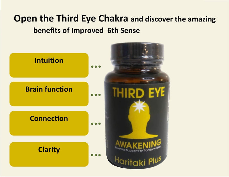 [Australia] - Third Eye Awakening - Organic Haritaki Capsules- Kailash Herbals-100 capsules- 650 mg each-Terminalia chebula- Vegan 