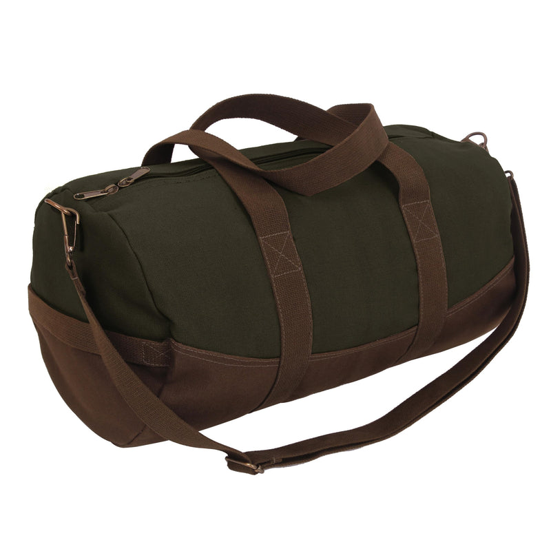 Rothco Two-Tone Canvas Duffle Bag With Brown Bottom
