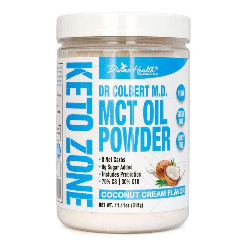 [Australia] - Keto Zone MCT Oil Powder | Coconut Cream Flavor | 30 Day Supply | 75/C8 25/C10 | 0 Net Carbs | All Natural Keto Approved For Ketosis | 11.11 Ounce (Pack of 1) 