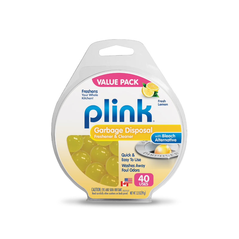 [Australia] - Plink Garbage Disposer Freshener and Cleaner, Sink Disposal Odor Eliminator, Easy-to-Use, Citrus Scents, 40 Capsules Lemon 40 Count (Pack of 1) 