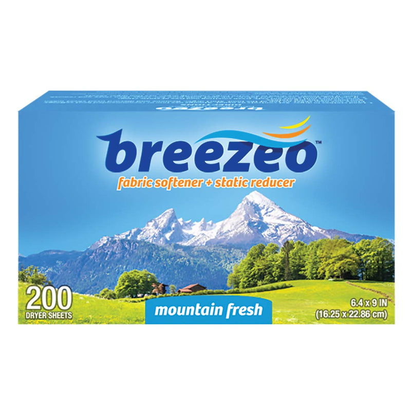 [Australia] - Fabric Softener Dryer Sheets, Mountain Fresh, 200 Count 