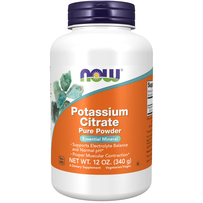 [Australia] - NOW Foods Supplements, Potassium Citrate Powder, Supports Electrolyte Balance and Normal pH*, Essential Mineral, 12-Ounce Unflavored 12 Ounce (Pack of 1) 