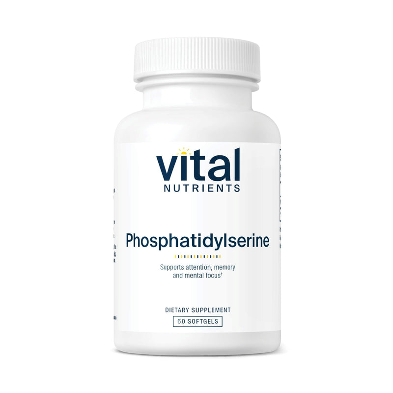 Vital Nutrients Phosphatidylserine - 150mg Phosphatidylserine Supplement - Powerful Nootropic for Attention, Memory, and Mental Focus Support* - Gluten, Dairy, Soy Free - Non-GMO - 60 Softgels