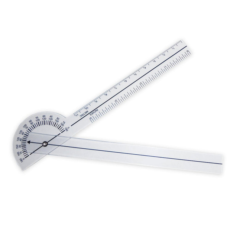 [Australia] - Rehabilitation Advantage Plastic Finger Goniometer, Clear 1 Count (Pack of 1) Finger 6'' 