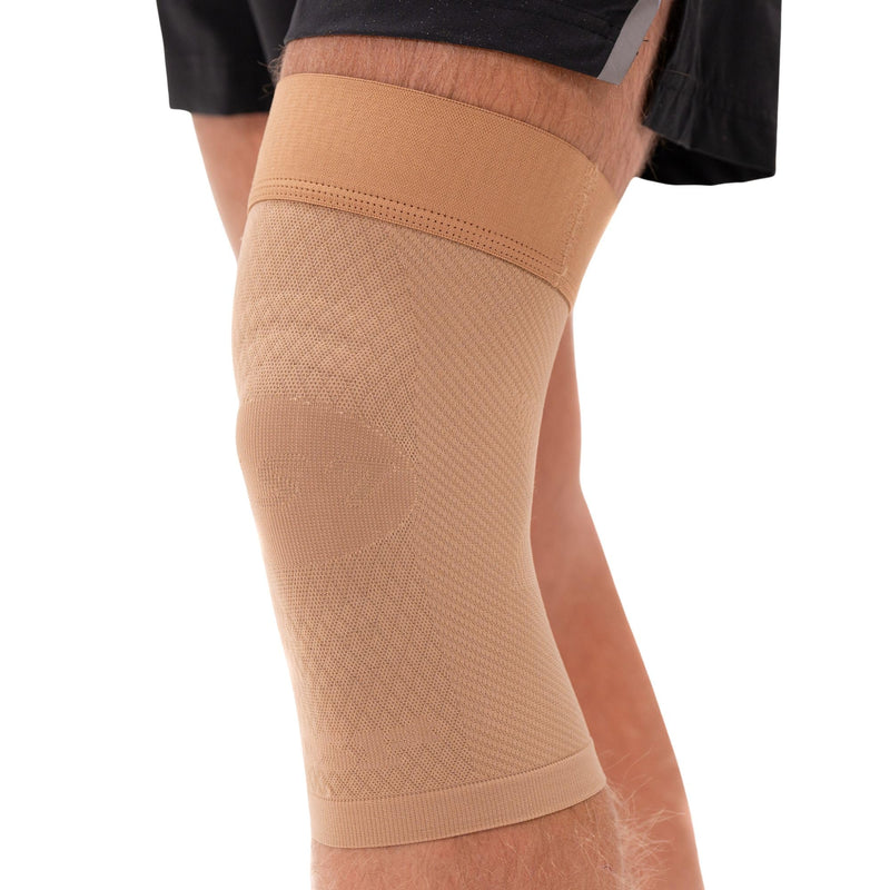 [Australia] - OS1st KS7 Performance Knee Brace with Compression Zone Technology–Stabilizing Knee Sleeve for Pain Relief, Patella Support, Running, Arthritis, Men & Women X-Large Tan 