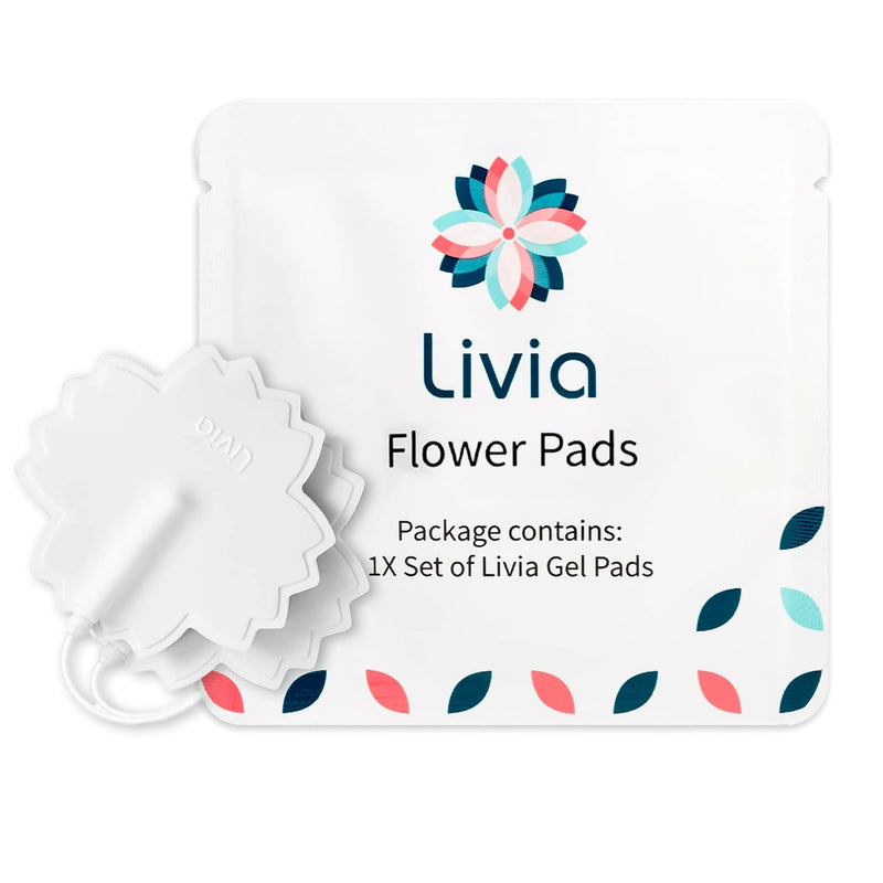 [Australia] - Livia Flower Pads | Electrodes Menstrual Pain Relief Device | Compact, Lightweight, Discreet | Skin-Friendly & Easy to Apply | 1 Set of Electrodes 