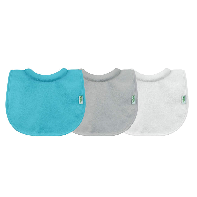 [Australia] - green sprouts Stay-dry Milk Catcher Bibs Aqua - 3pk 3 Count (Pack of 1) 