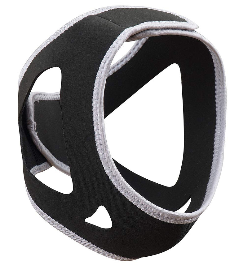 [Australia] - Anti-Snoring CPAP Chin Straps & Jaw Support Belts - Natural Sleep,Instant Relief - Adjustable Velcro - Non-Sliding Off - Comfortable,Breathable Fabric - Stop Snoring CPAP Headband (Grey) 