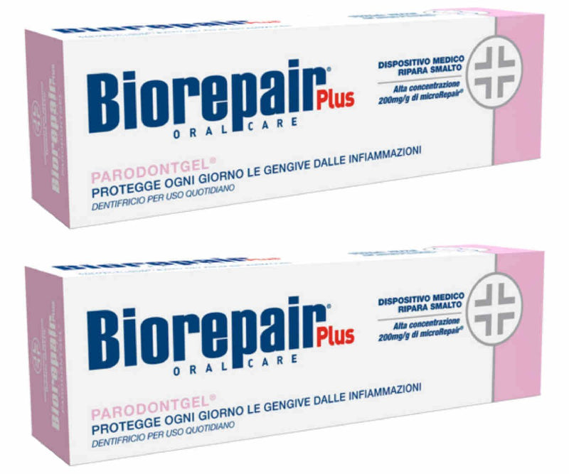 [Australia] - Biorepair Parodontgel® Daily Toothpaste - 2.54 Fluid Ounces (75ml) Tubes (Pack of 2) [ Italian Import ] 