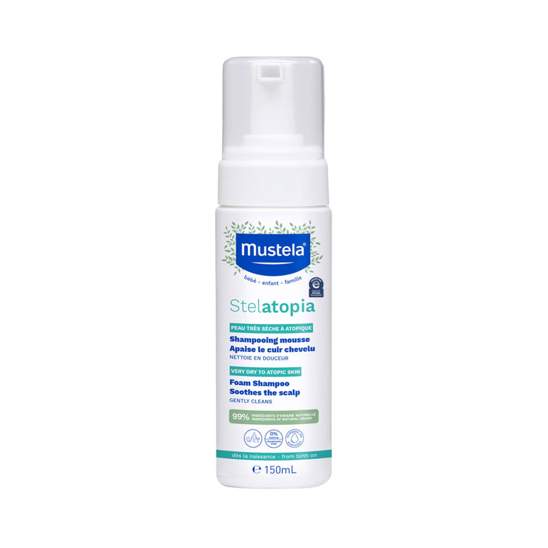 [Australia] - Mustela Stelatopia Eczema-Prone Skin Foam Shampoo for Newborn & Baby with - with Natural Avocado & Sunflower Oil - Fragrance-Free & Tear Free - 5.07 fl. oz. 