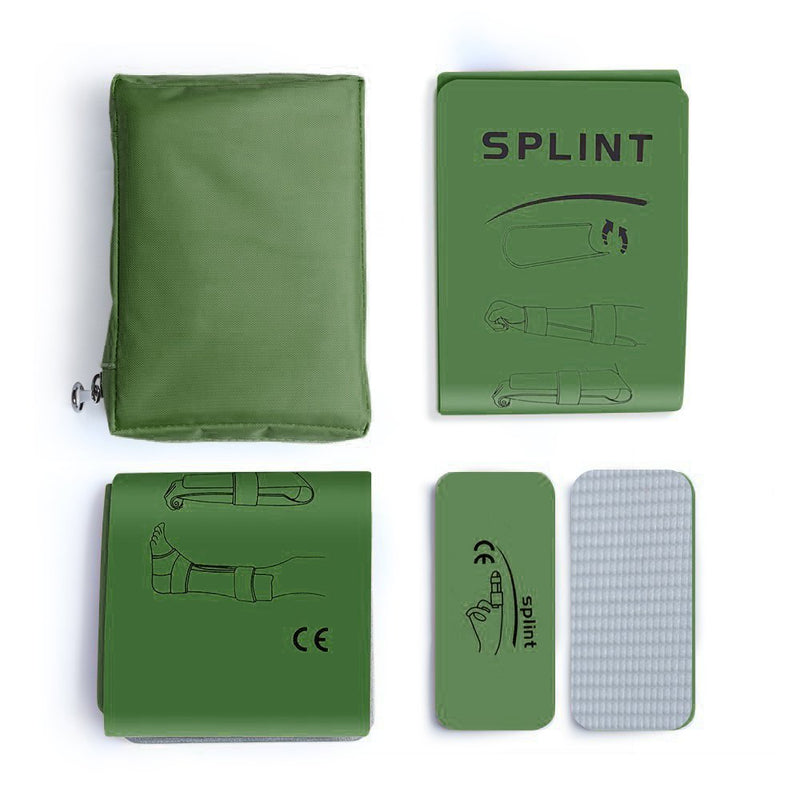 Splints -Medical Splint Roll Fold Finger Splint 3 Piece for Neck, Leg, Knee, Foot, Wrist, Hand, Arm Injuries … (Green) Green