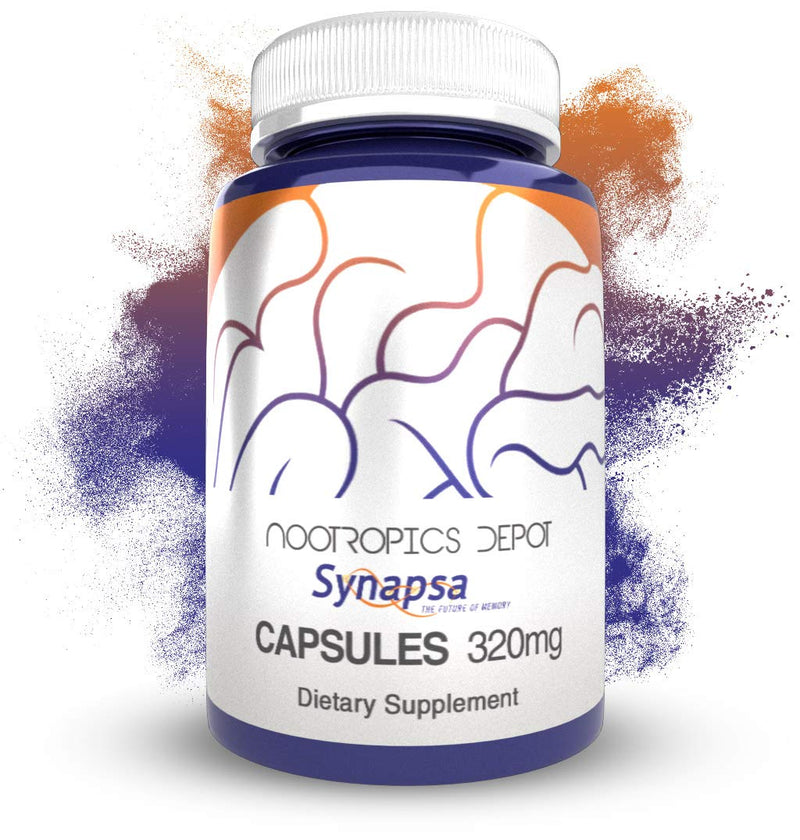 [Australia] - Nootropics Depot Synapsa Bacopa Monnieri Capsules | 320mg | 60 Count | Whole Plant Extract | Ayurveda Supplement | Adaptogen Herb | to Enhance Learning, Memory & Mental Performance 60 Count (Pack of 1) 