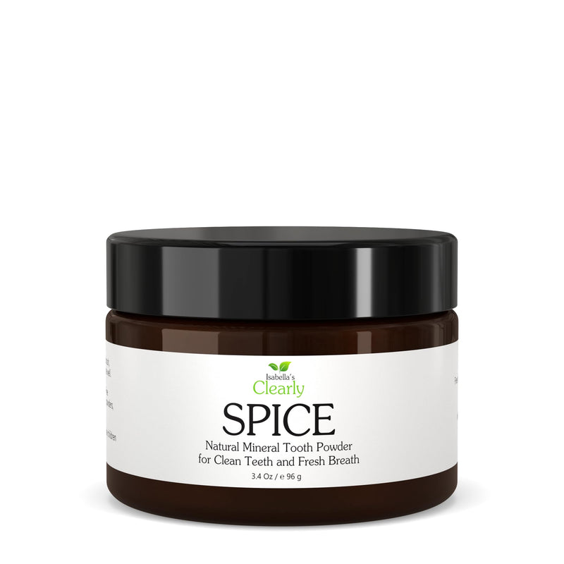 [Australia] - Isabella’s Clearly Spice Remineralizing Tooth Powder | Teeth Whitening Natural Toothpaste Fluoride Free for Adults, Kids, Sensitive Teeth & Gums | Xylitol, Baking Soda, Clay, Calcium, Cinnamon, Clove 
