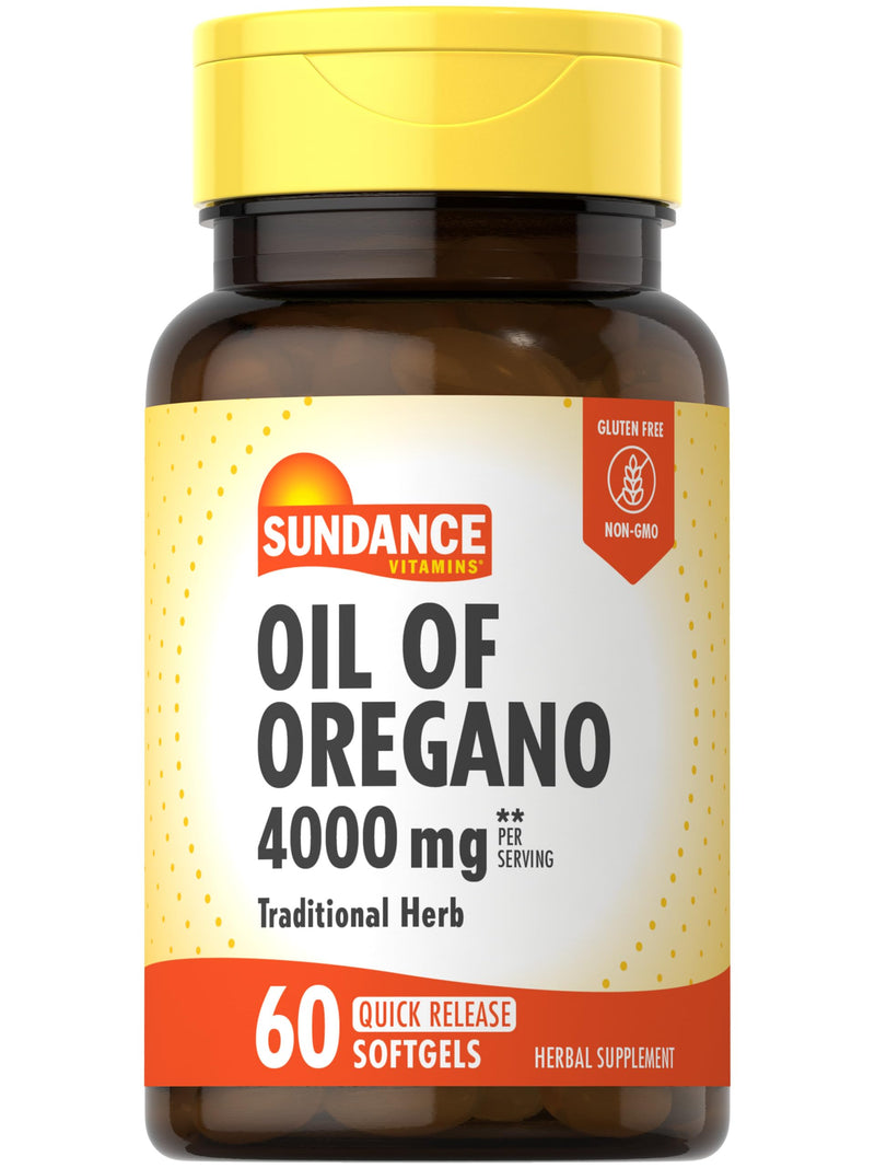 [Australia] - Sundance Oil of Oregano 4000mg Softgels | 60 Pills | Traditional Herbal Supplement | Non-GMO and Gluten Free Formula 