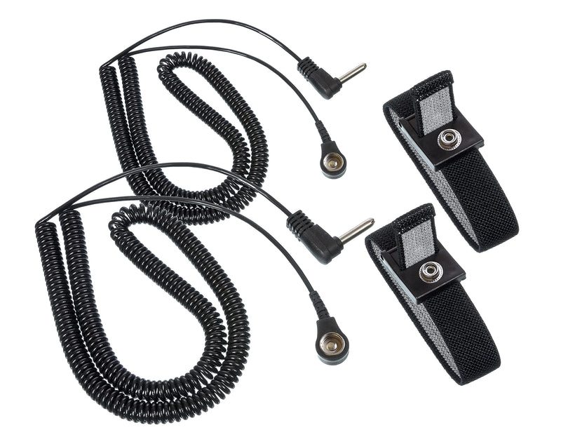 [Australia] - Assurance Designed Black Grounding Wrist Strap 2 Pack. Use for Earth Connection & EMF Radiation Protection - Use for Desk, Floor, Bed, Pillow or Yoga 1 pr 