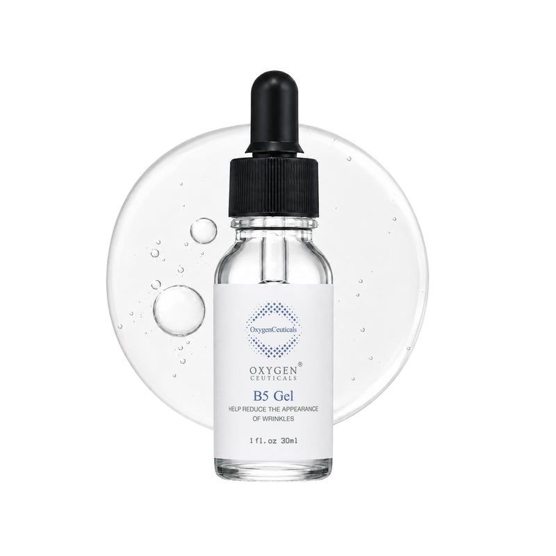 OxygenCeuticals B5 Gel – Hydrating Serum with Vitamin B5 (Panthenol), Hyaluronic Acid & Adenosine, Moisturizing & Anti-Wrinkle Care for Healthy, Elastic Skin. 1.01 fl.oz (30ml)