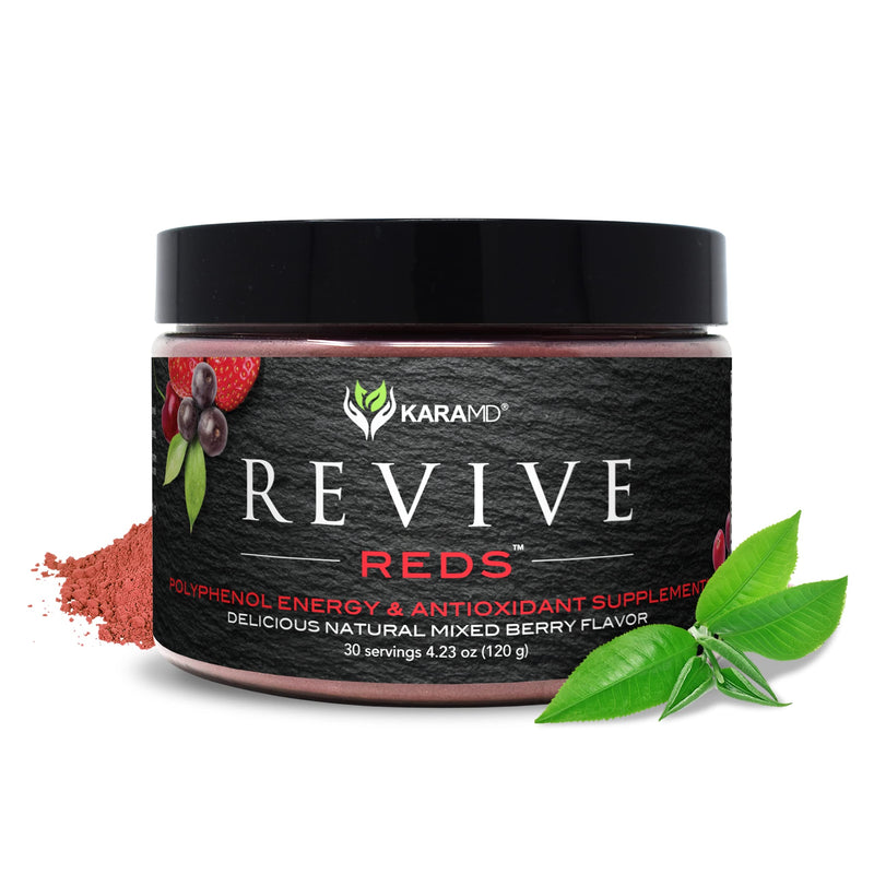 [Australia] - KaraMD Revive Reds - Superfood Powder Supplement for Inflammation & Natural Energy - with Shilajit, Antioxidants & Polyphenols - Mixed Berry Flavor - 30 Concentrated Drink Mix Servings 