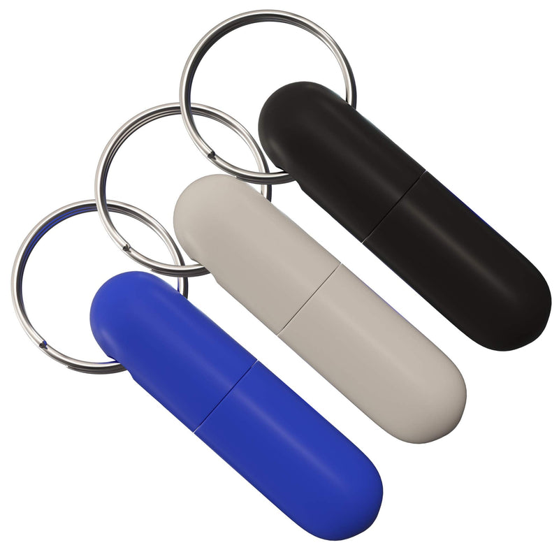 [Australia] - Cigar Punch Set of 3 Cigar Accessories Bullet Style Plastic Keychain Punch with 8 mm Hole (White & Black & Blue) 3&color 