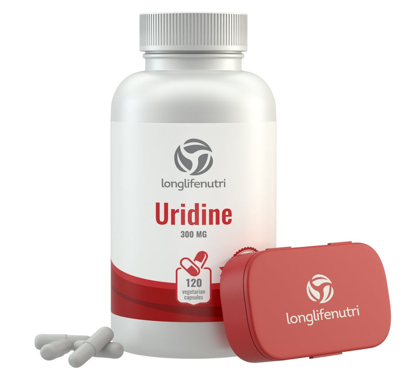 [Australia] - Uridine Monophosphate 300mg - 120 Veg Caps | Made in USA | Choline Enhancer for Brain & Memory | Supports Synapses Growth 120 Count (Pack of 1) 