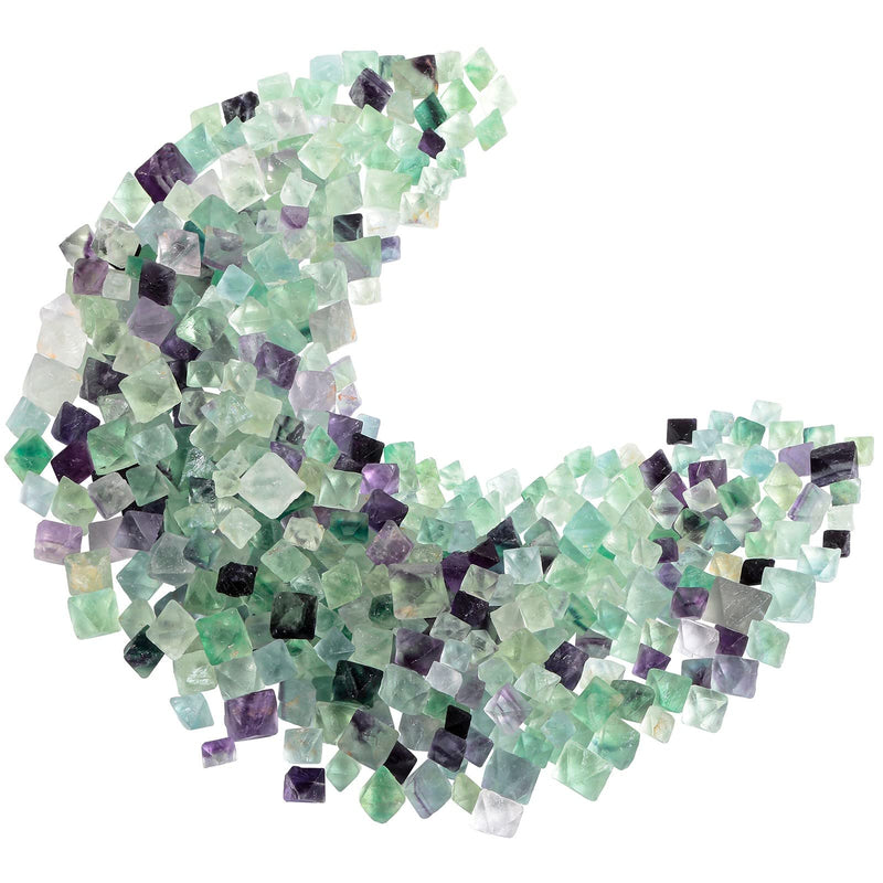 SUNYIK Natural Fluorite Rough Stone | Rhombus Crystal Quartz Point for Tumbling,Cabbing, 0.1-0.3 inch,0.5pound (about 230 gram)