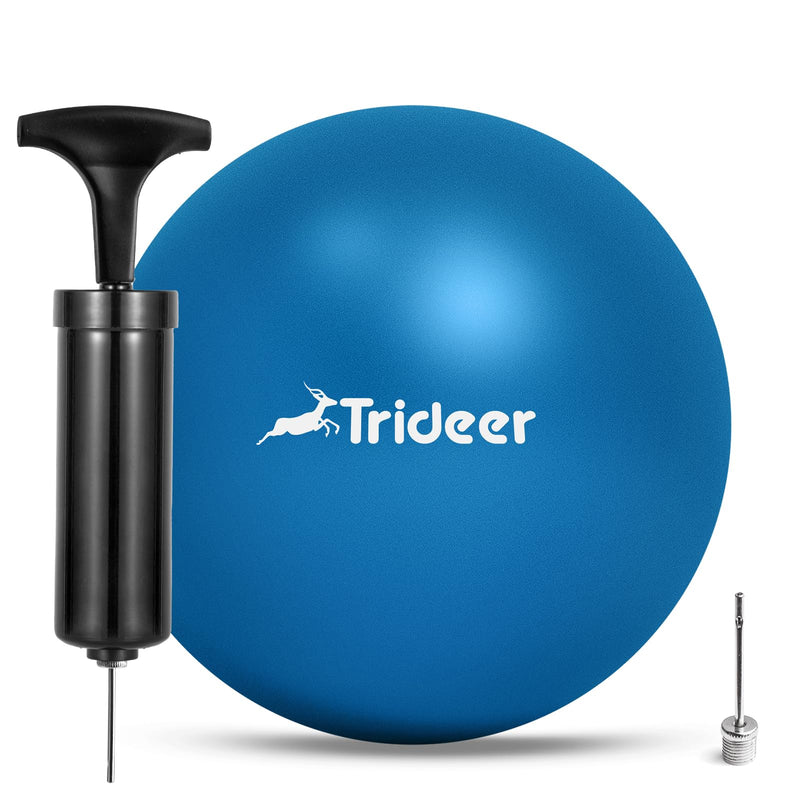 [Australia] - Trideer Pilates Ball 7-8 inch with Pump, Small Pilates Ball, Core Ball, Therapy Ball, Small Exercise Ball for Between Knees, Mini Yoga Ball for Yoga, Barre, Physical Therapy, AB, Core Strength Blue 
