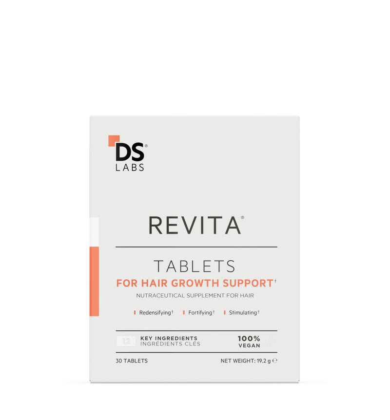 DS Labs Revita Hair Density Support Tablets for Thinning Hair, 30 Tablets | Formulated with biotin, zinc, iron, vitamin D, magnesium & melatonin to support daily hair wellness. Revita Tablets 1 Month Supply