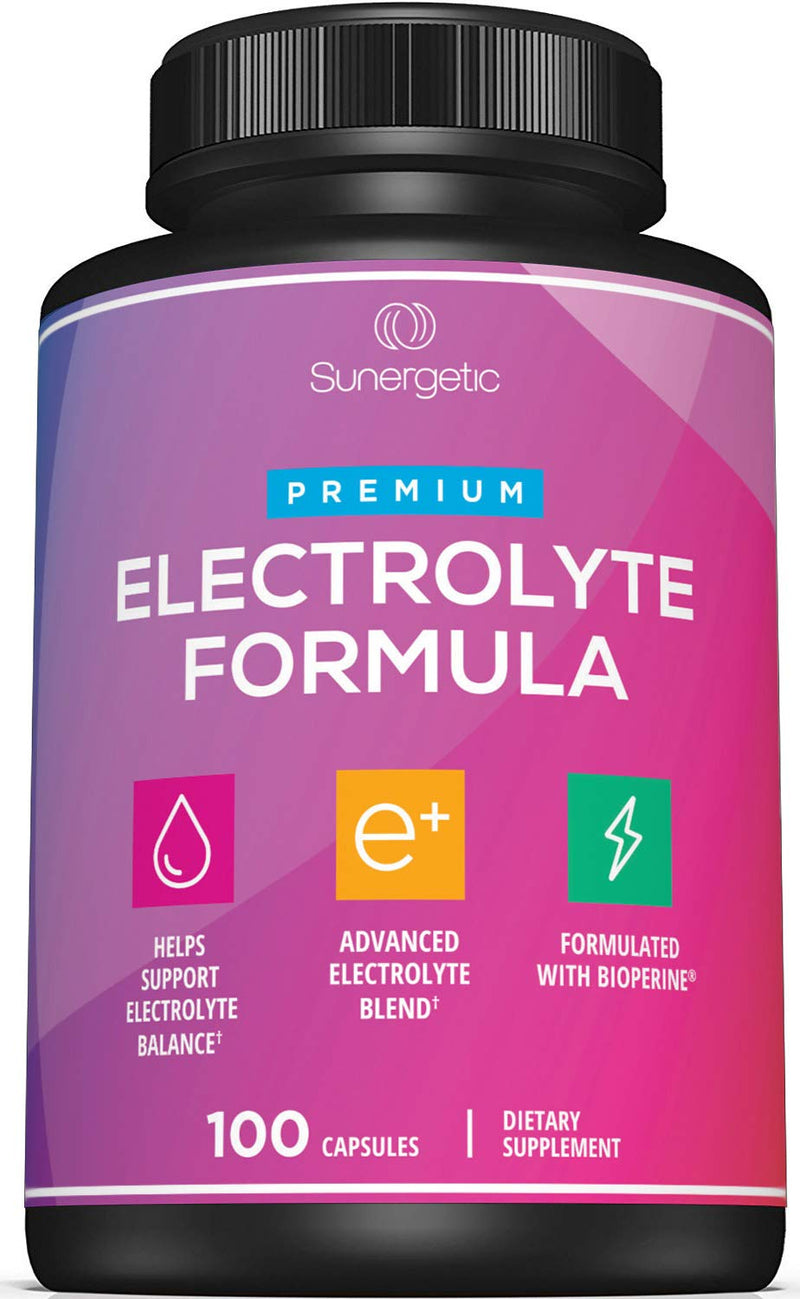 [Australia] - Premium Electrolyte Capsules – Support for Keto, Low Carb, Rehydration & Recovery - Electrolyte Replacement Tablets – Includes Electrolyte Salts, Magnesium, Sodium, Potassium – 100 Capsules 