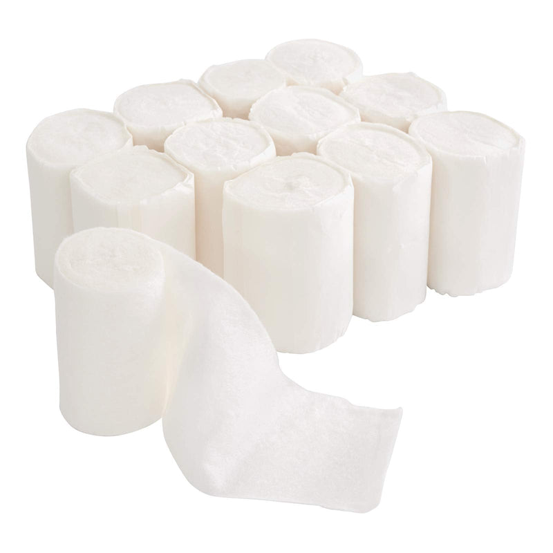[Australia] - Rolyan Rayon Cast Padding, 4" x 4 Yards, Set of 12 Rolls, Cast Pre Wrap for Skin Friction Protection, Undercast Padding for Clinical and Hospital Use, Prewrap Rolls for Splints, Braces, and Casts 