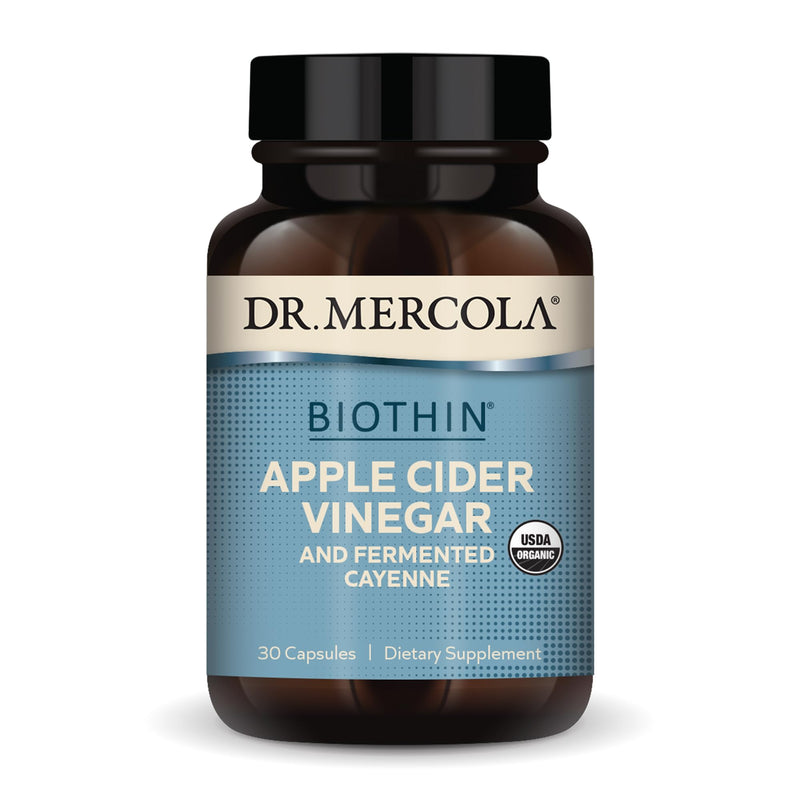 [Australia] - Dr. Mercola Biothin Organic Apple Cider Vinegar and Fermented Cayenne, 30 Servings (30 Capsules), Dietary Supplement, Digestive Support, Non-GMO, USDA Organic 
